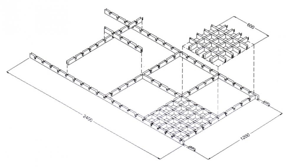 Схема монтажа потолка грильято